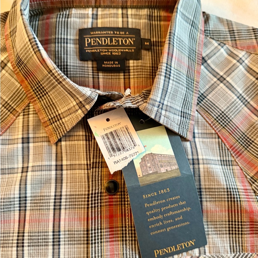 Pendleton Multicolor Plaid Button Down Shirt NWT - image 2